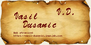 Vasil Dušanić vizit kartica